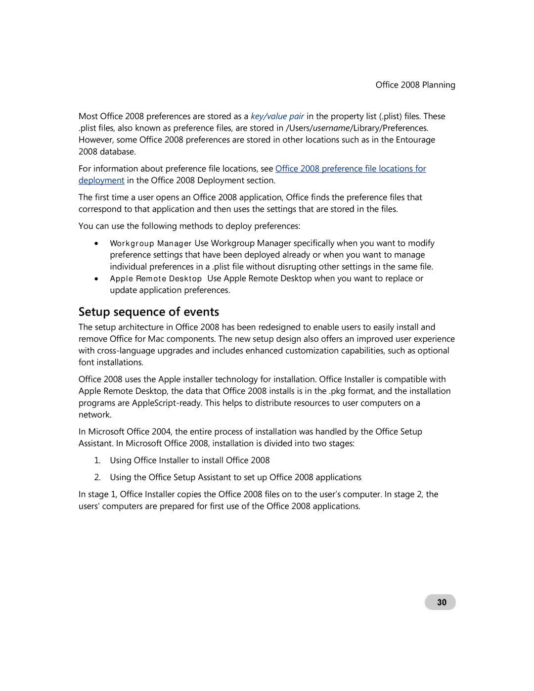 Microsoft GZA-00006 manual Setup sequence of events 