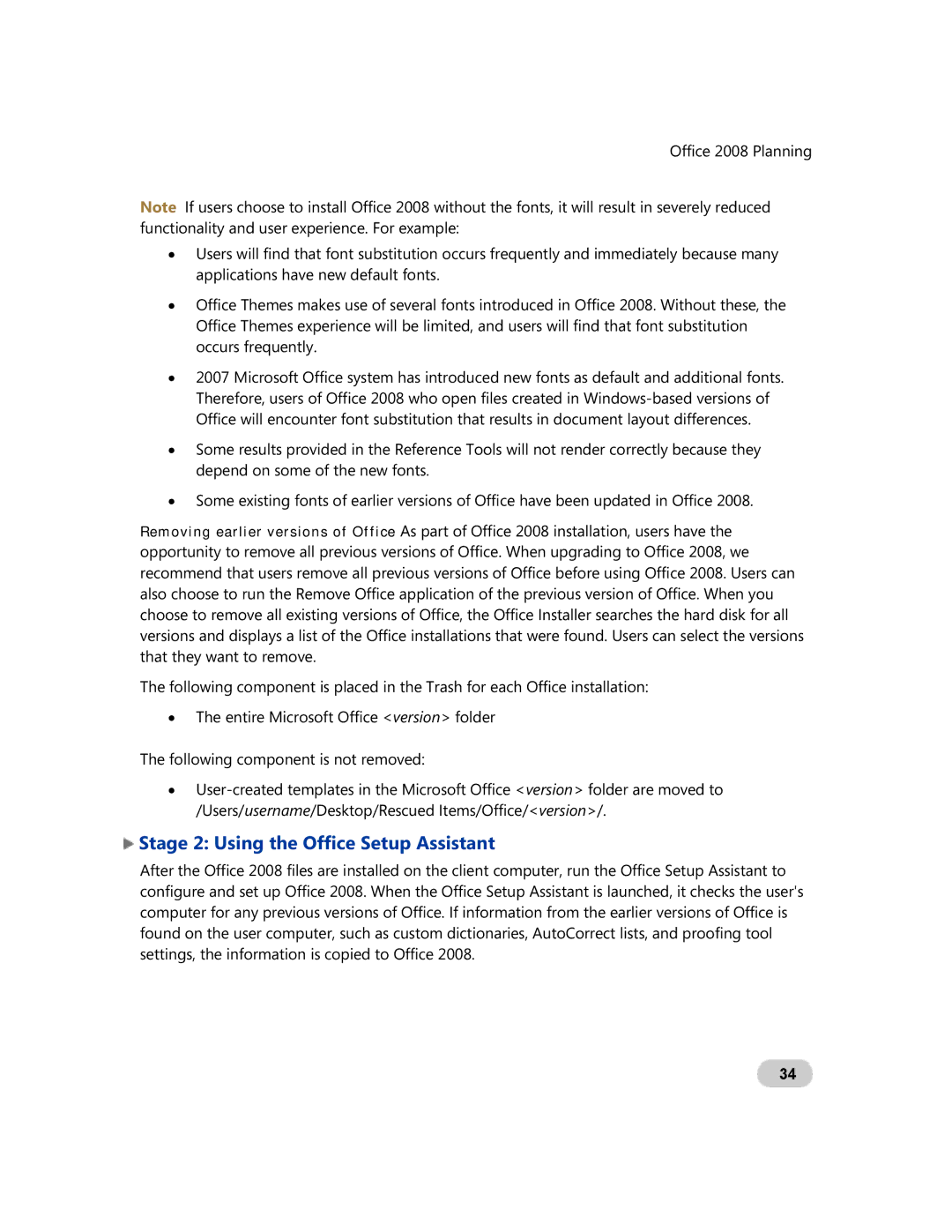 Microsoft GZA-00006 manual Stage 2 Using the Office Setup Assistant 