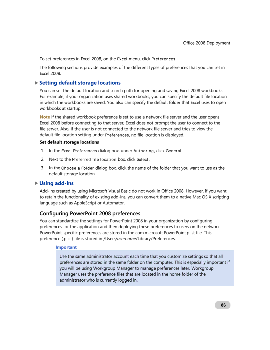 Microsoft GZA-00006 manual Configuring PowerPoint 2008 preferences 