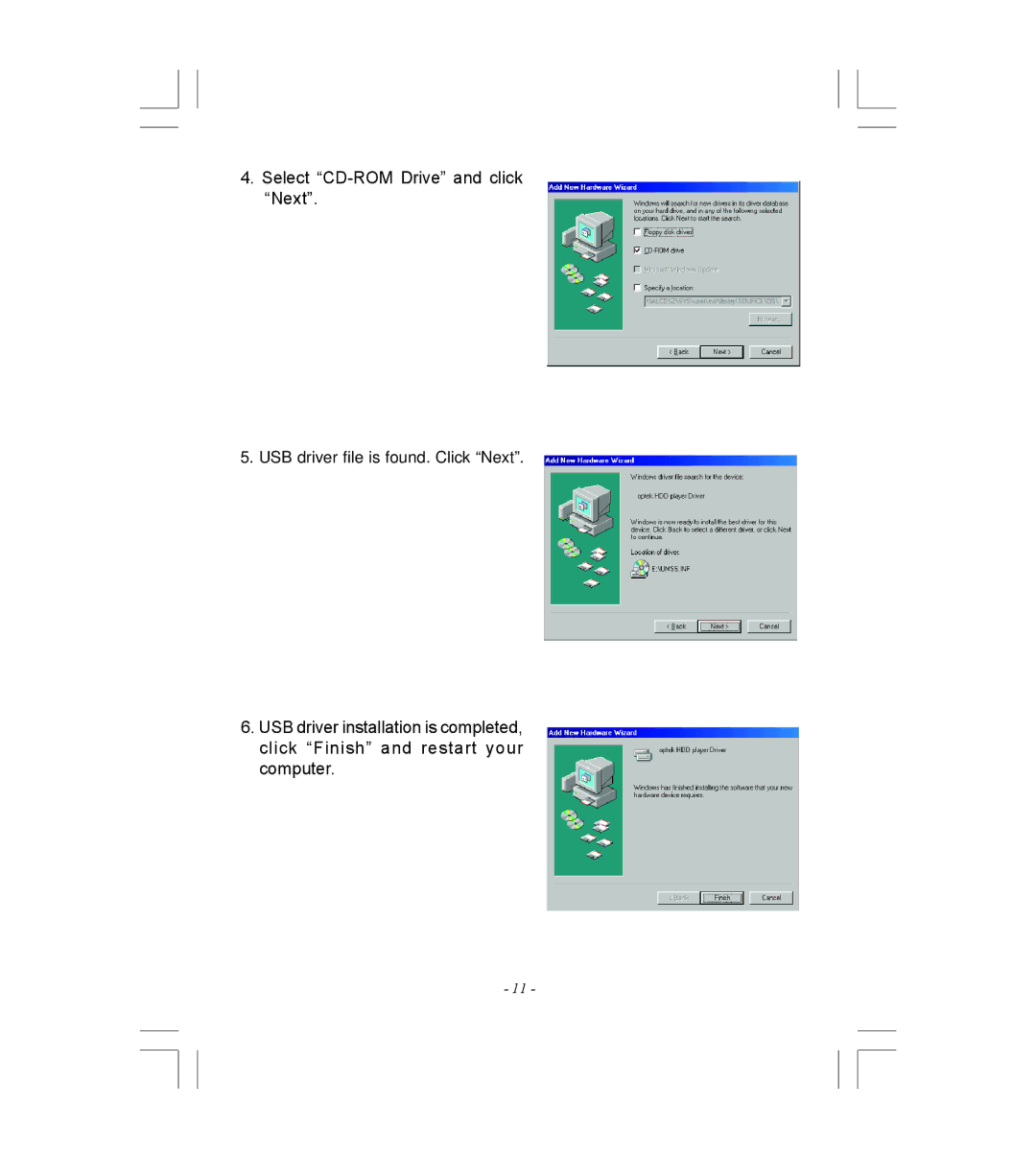 Microsoft HDP-3202-BS instruction manual Select CD-ROM Drive and click Next 