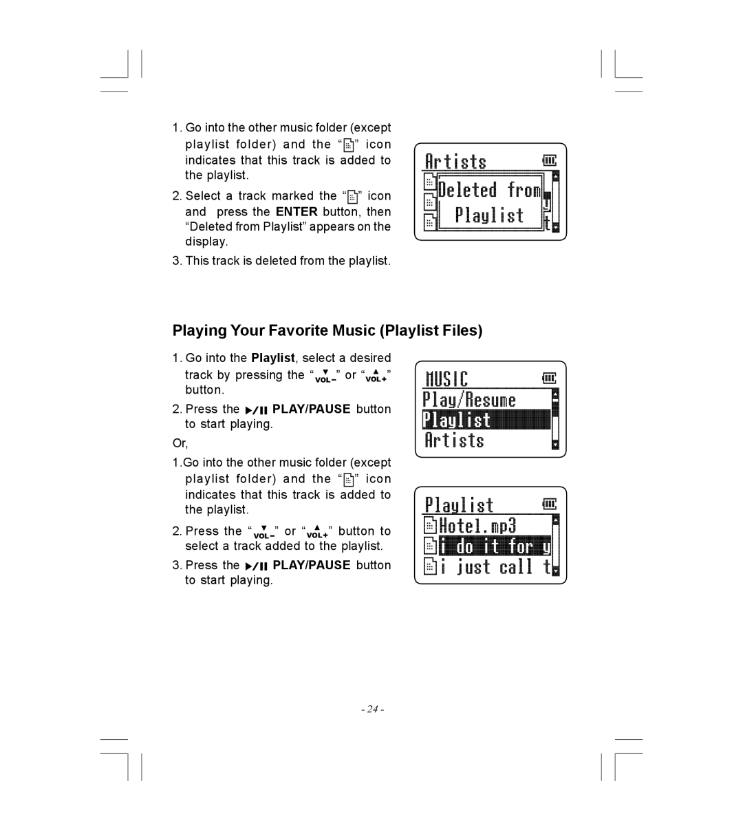 Microsoft HDP-3202-BS instruction manual Playing Your Favorite Music Playlist Files 