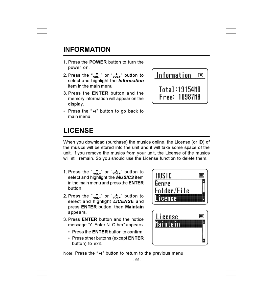 Microsoft HDP-3202-BS instruction manual Information, License 