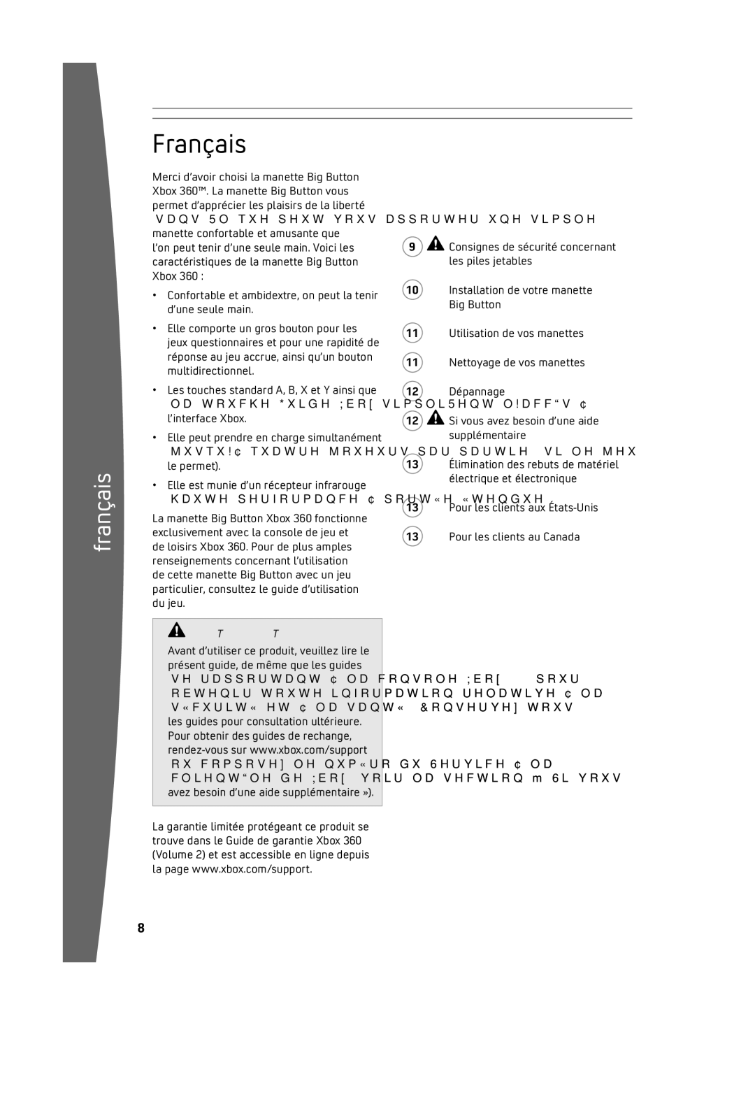 Microsoft ICES-003, Big Button Pad, 032502 manual Français 