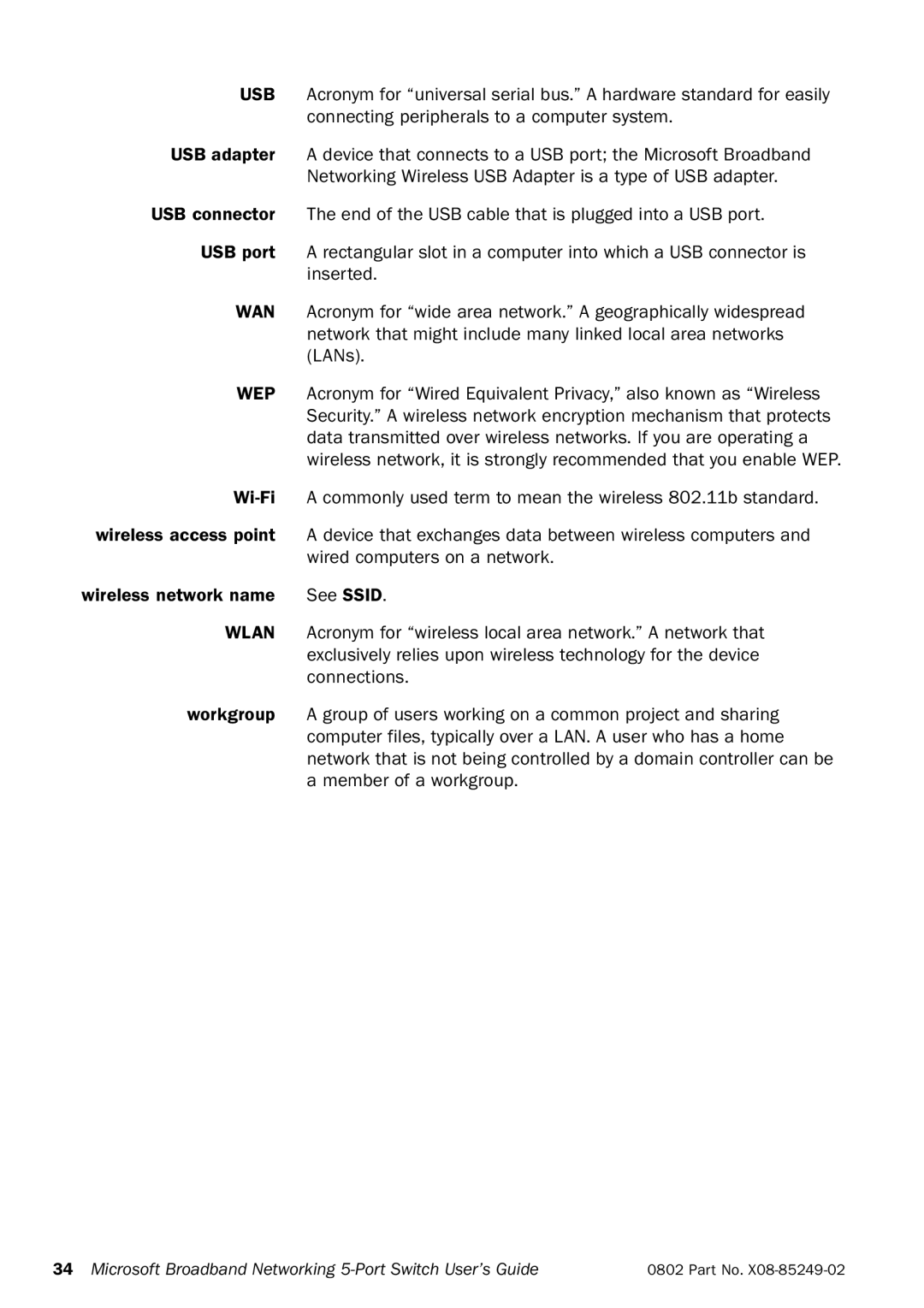 Microsoft MN-150 manual Usb 