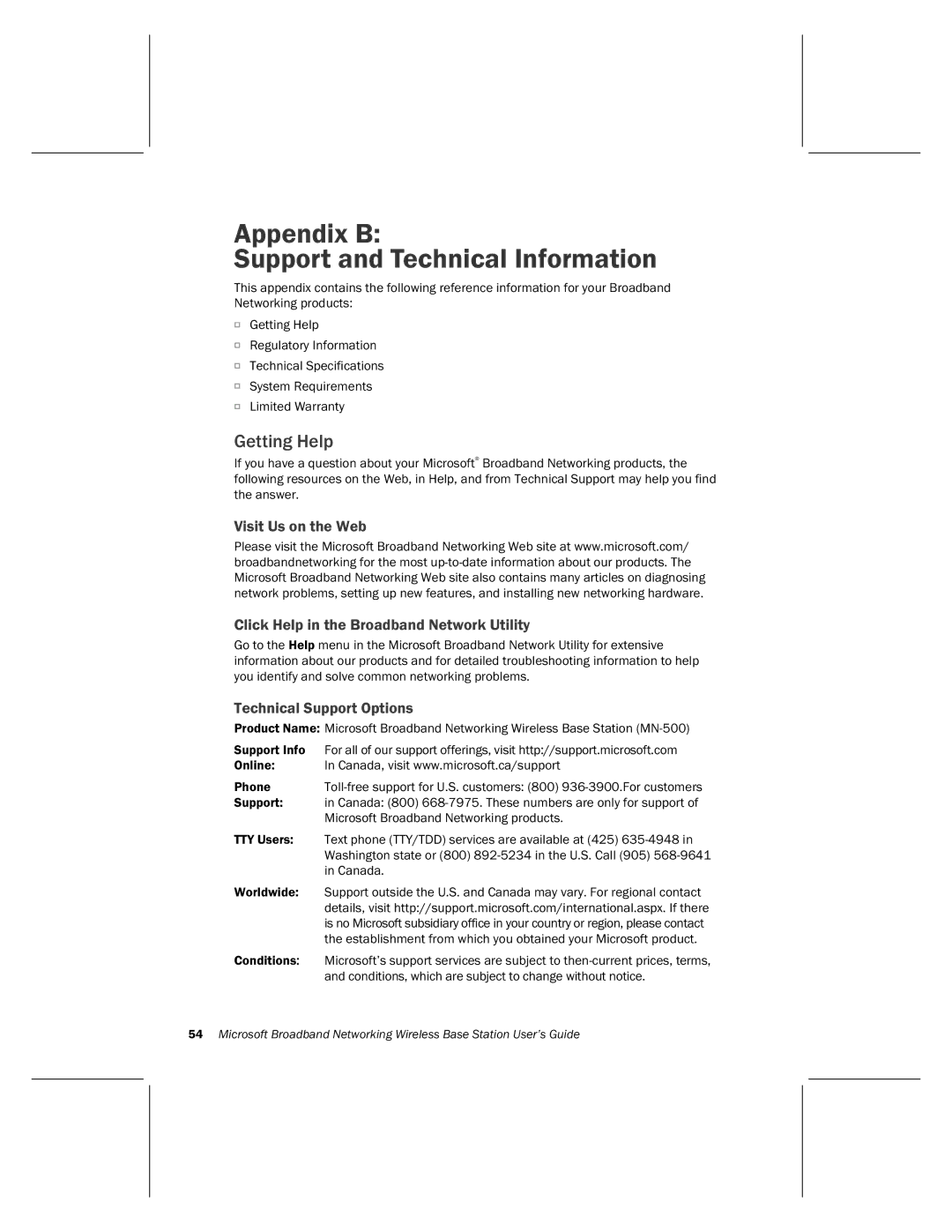 Microsoft MN-500 manual Getting Help, Technical Support Options 