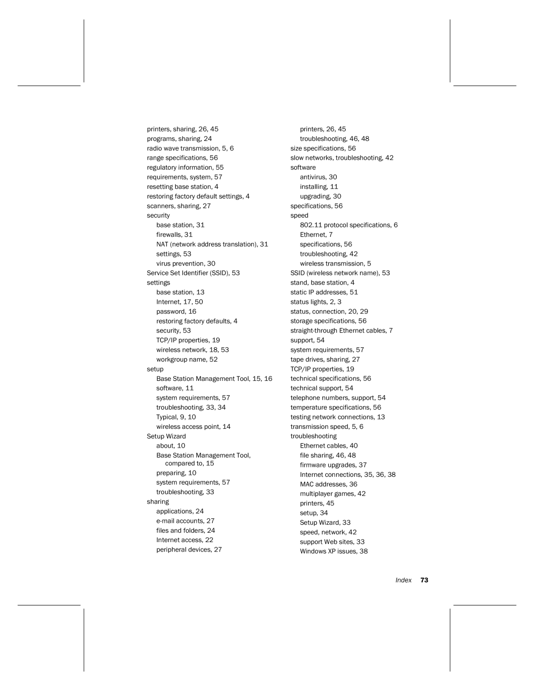 Microsoft MN-500 manual Index 