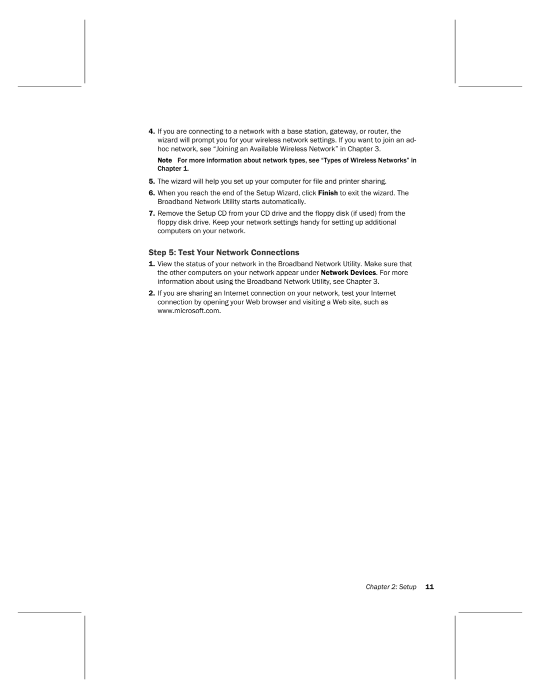 Microsoft MN-730 manual Test Your Network Connections 