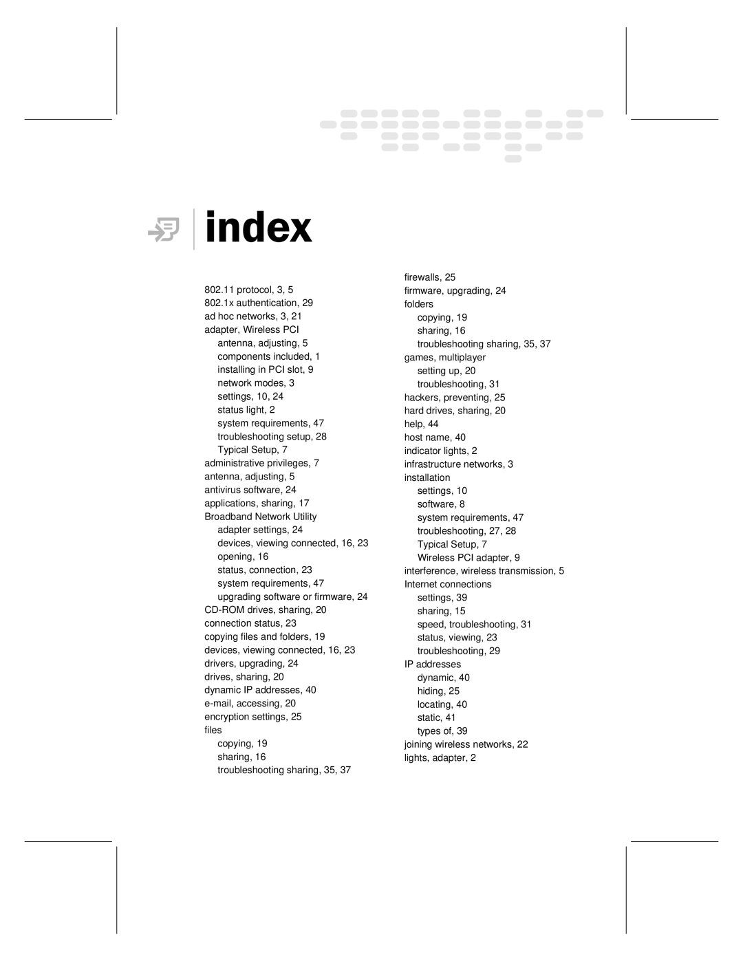 Microsoft MN-730 manual Index 