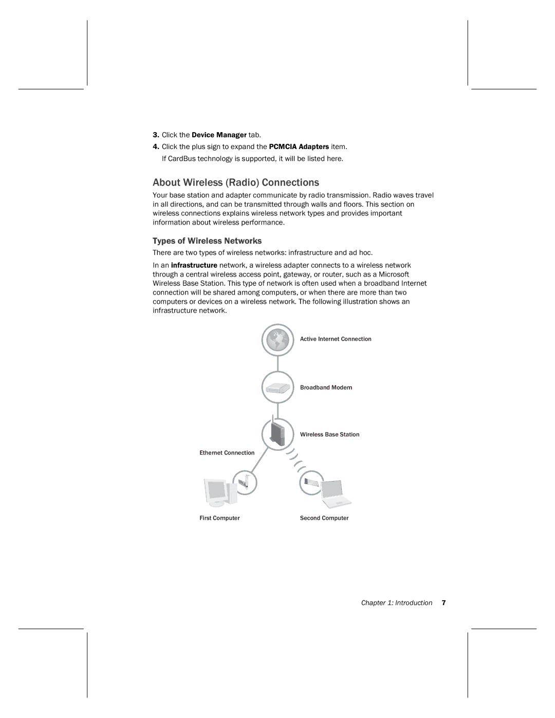 Microsoft MN-820 manual About Wireless Radio Connections, Types of Wireless Networks 