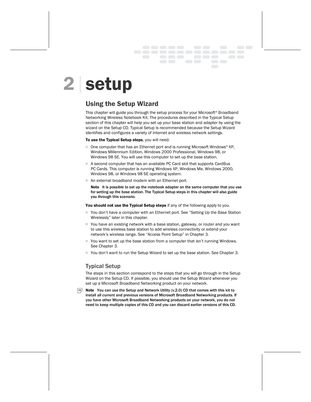 Microsoft MN-820 manual Typical Setup 