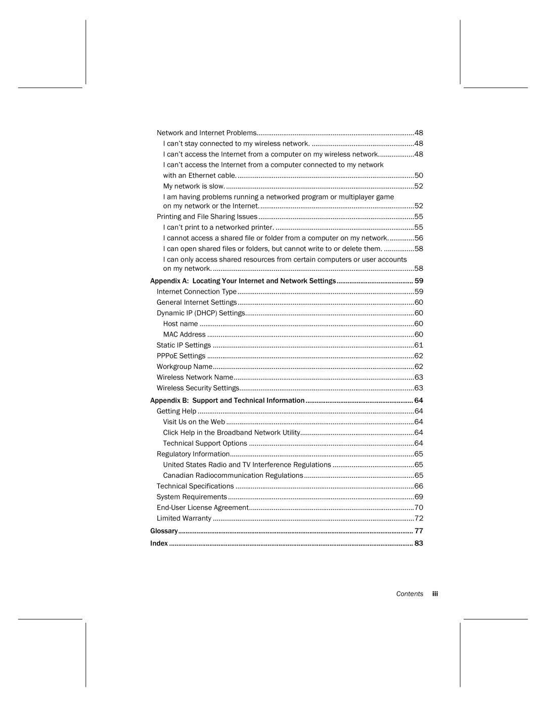 Microsoft MN-820 manual Contents 