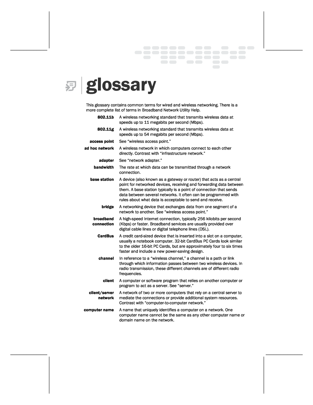 Microsoft MN-820 manual glossary 