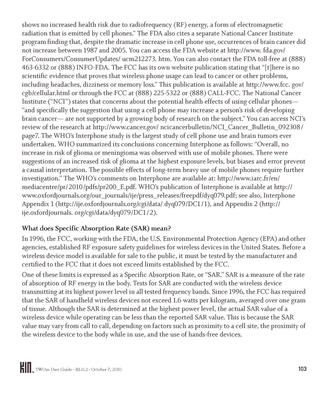 Microsoft PB20ZUMPB20ZUM, OMPB20VWM manual What does Specific Absorption Rate SAR mean? 