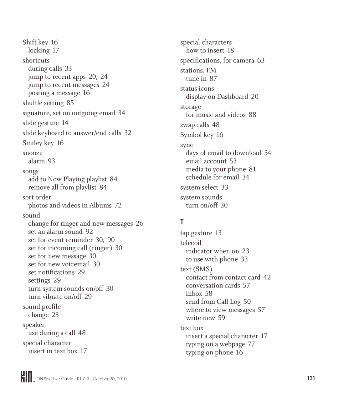 Microsoft OMPB10VWM manual Shortcuts during calls, Sort order Photos and videos in Albums Sound, Speaker Use during a call 