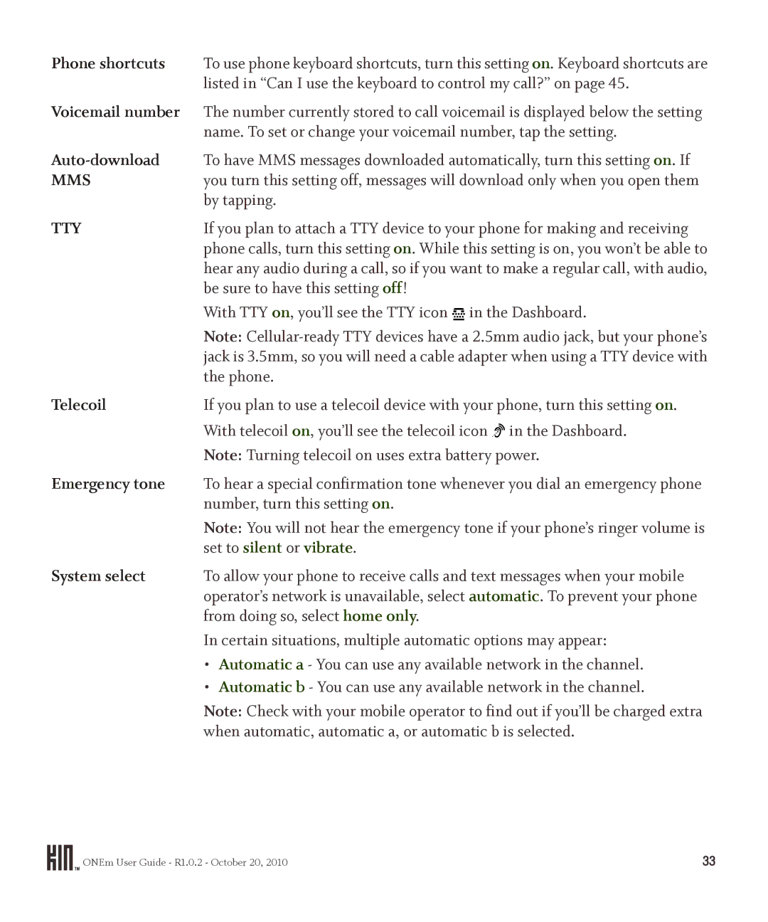 Microsoft OMPB10VWM, PB10ZUM manual Set to silent or vibrate 