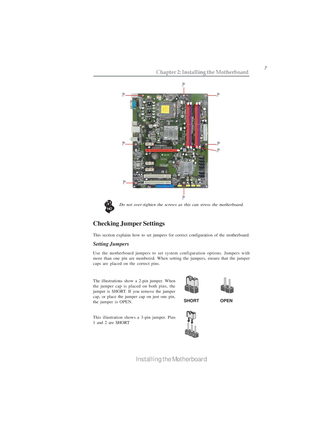 Microsoft PXP43 manual Checking Jumper Settings, Setting Jumpers 