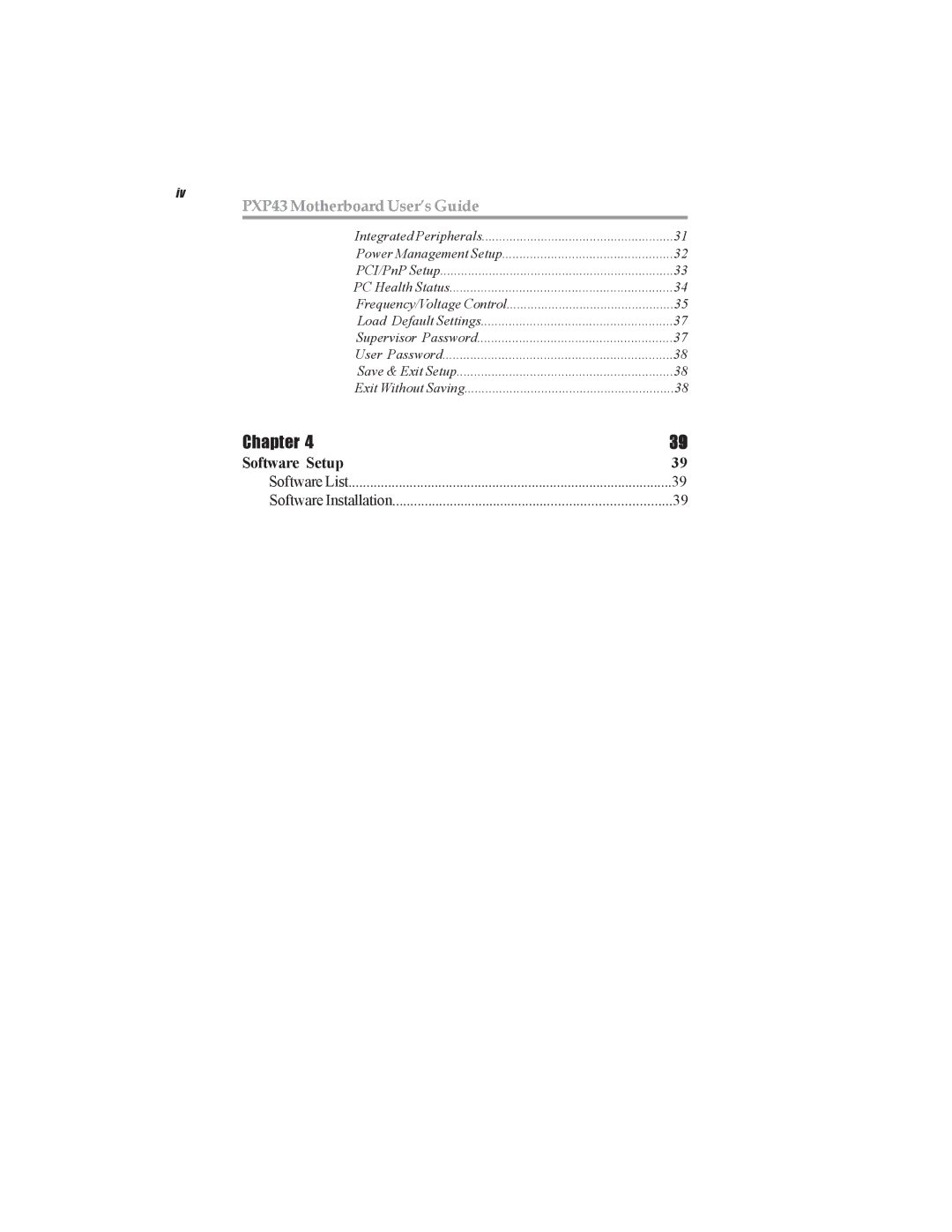 Microsoft PXP43 manual Software Setup 