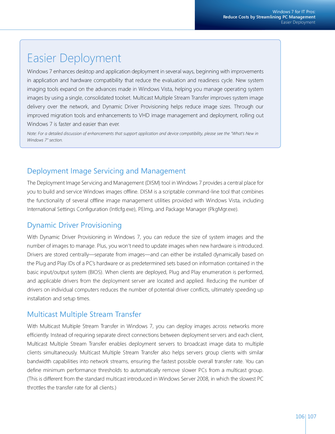 Microsoft QLF-00195 manual Deployment Image Servicing and Management, Dynamic Driver Provisioning 