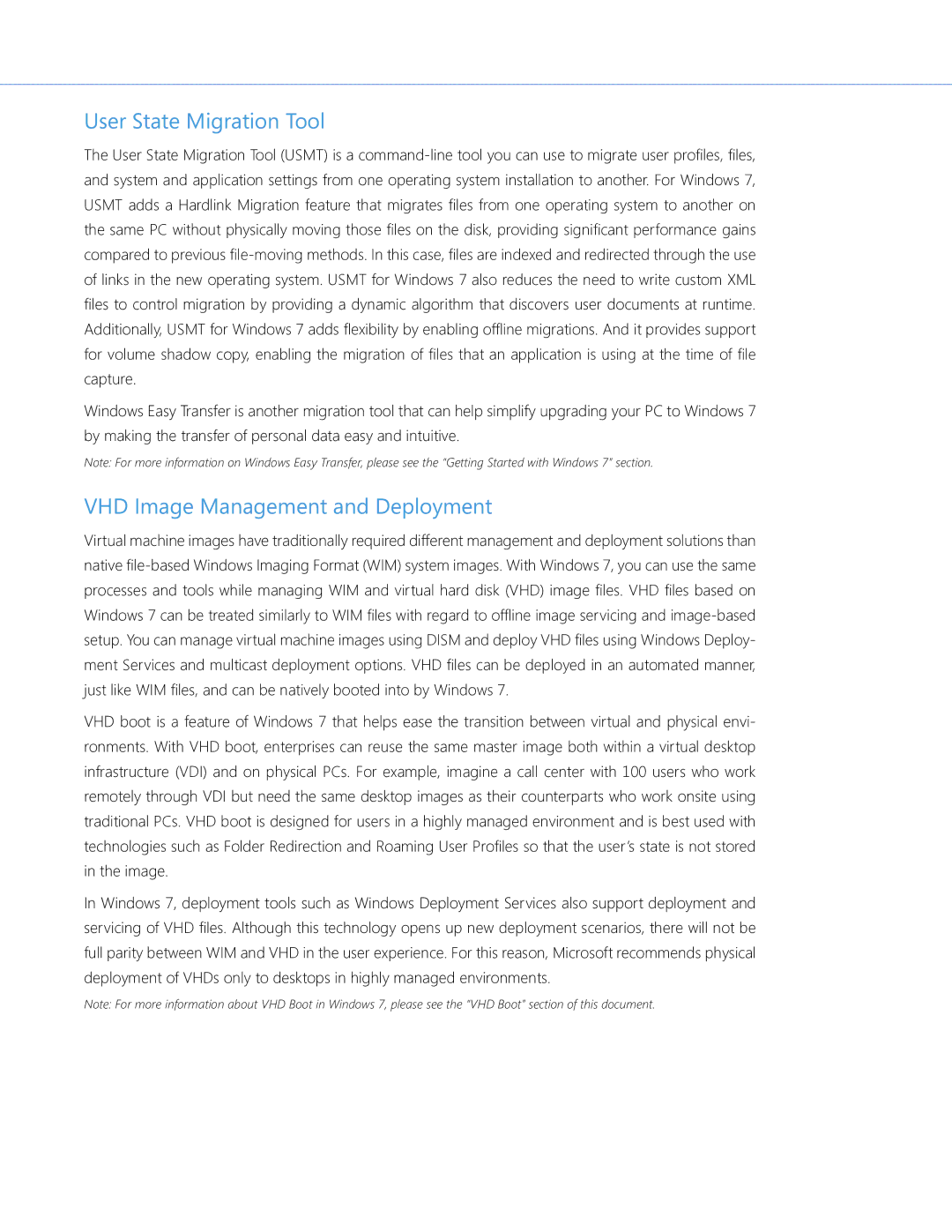 Microsoft QLF-00195 manual User State Migration Tool, VHD Image Management and Deployment 