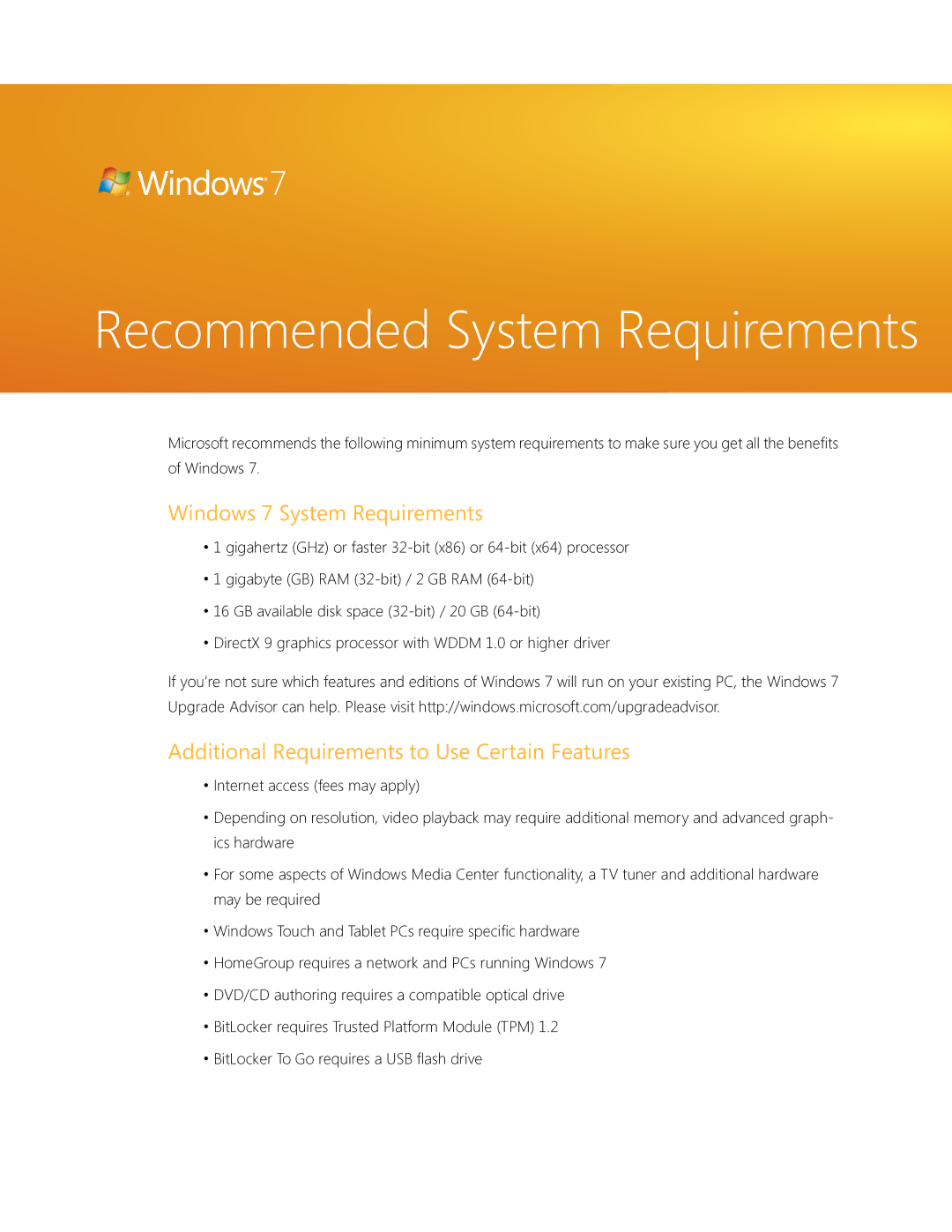 Microsoft QLF-00195 manual Recommended System Requirements 