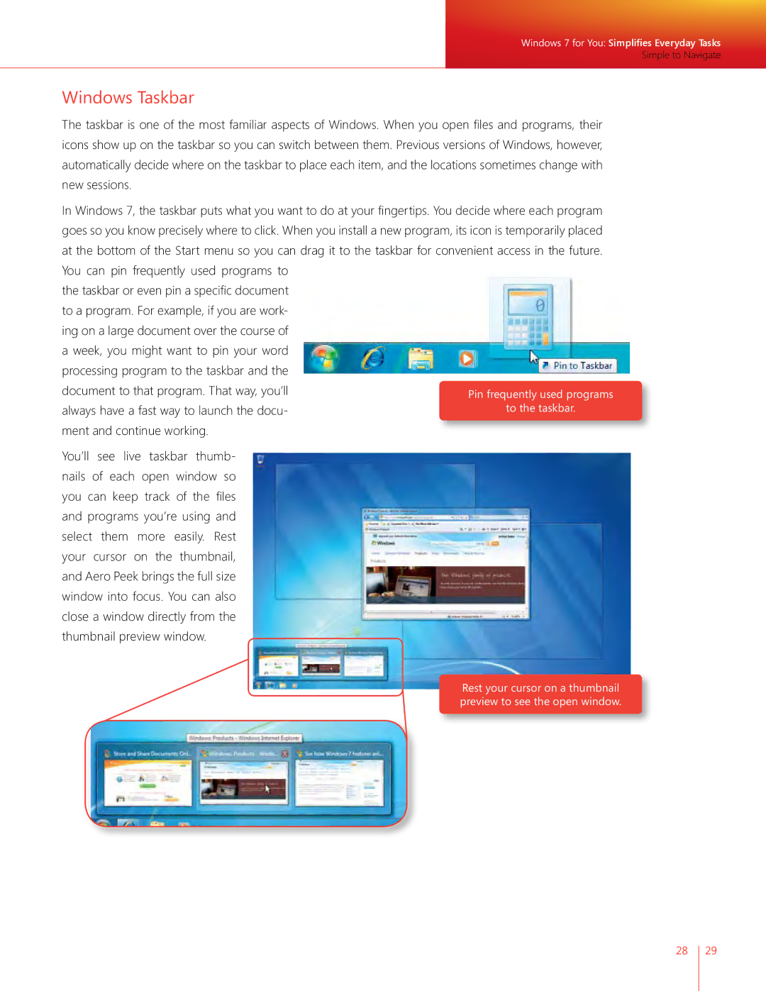 Microsoft QLF-00195 manual Windows Taskbar 