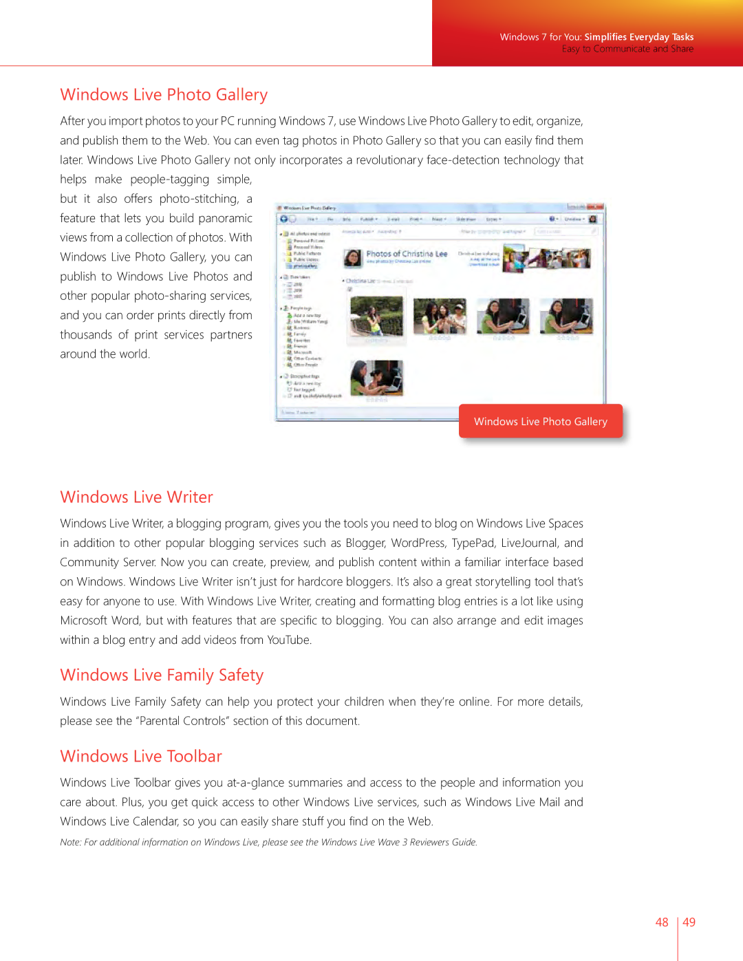 Microsoft QLF-00195 Windows Live Photo Gallery, Windows Live Writer, Windows Live Family Safety, Windows Live Toolbar 