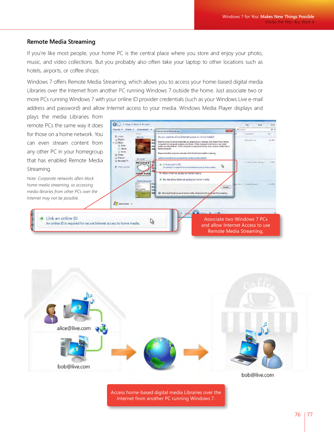 Microsoft QLF-00195 manual Remote Media Streaming 