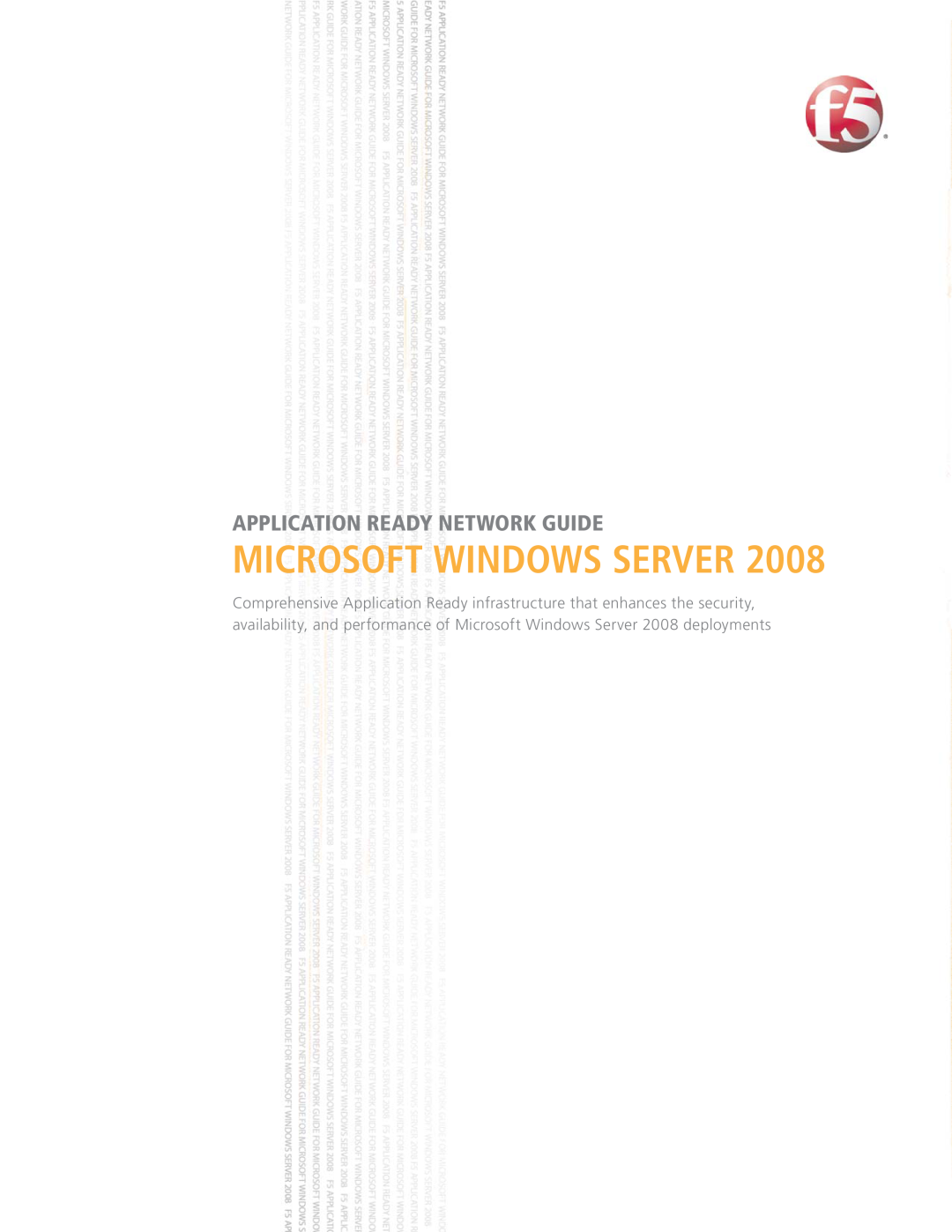 Microsoft P7204473, R1802907, R1802926, C9C00500, P7305128 manual Microsoft Windows Server, Application Ready Network Guide 