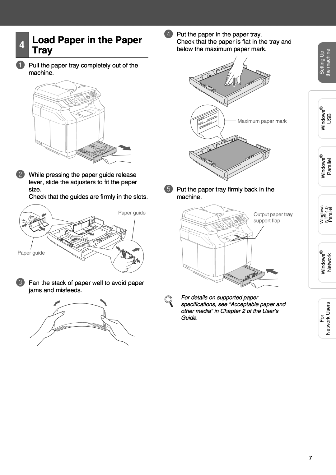 Microsoft SPC210SF setup guide LoadTray Paper in the Paper 