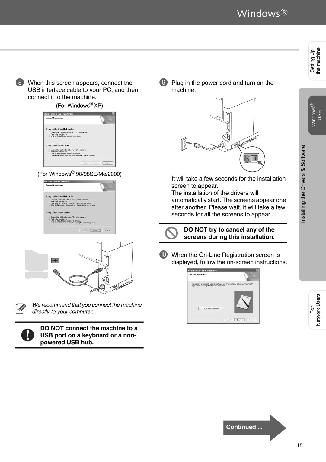 Microsoft SPC210SF setup guide For Windows XP For Windows 98/98SE/Me/2000 