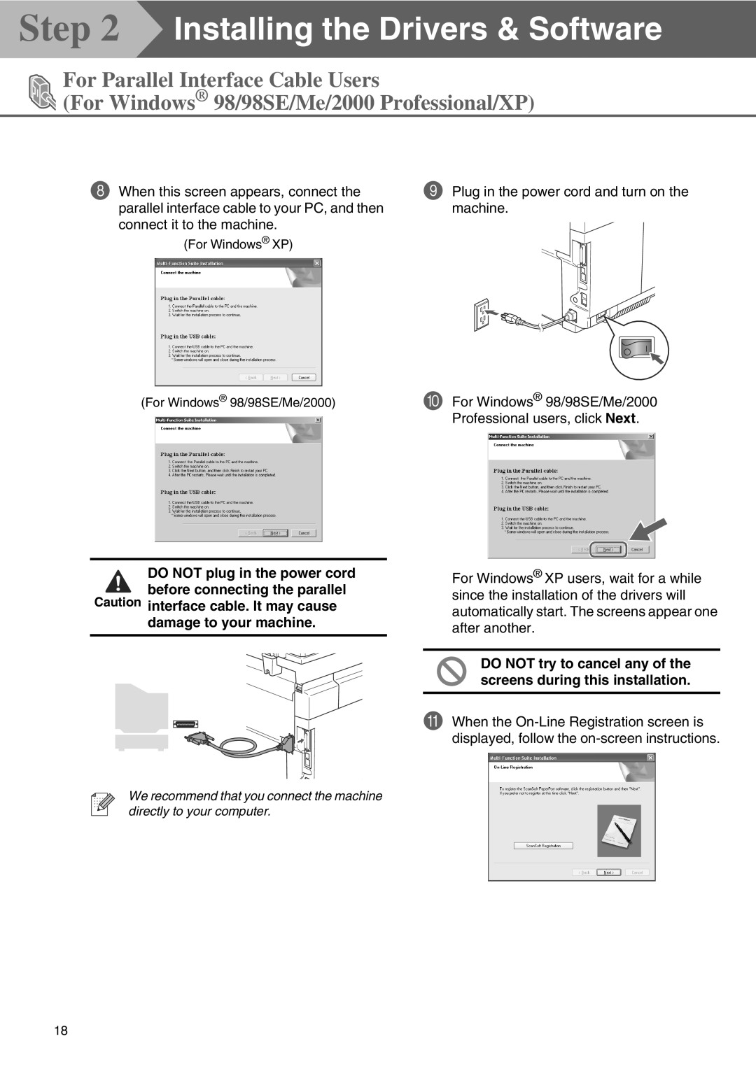 Microsoft SPC210SF setup guide For Windows XP For Windows 98/98SE/Me/2000 