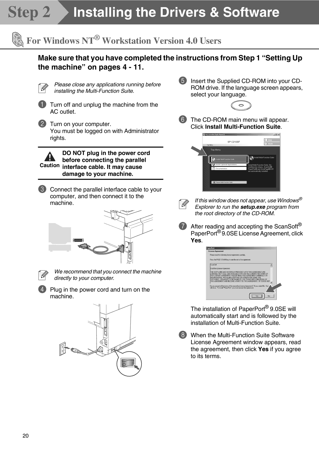 Microsoft SPC210SF setup guide For Windows NT Workstation Version 4.0 Users 