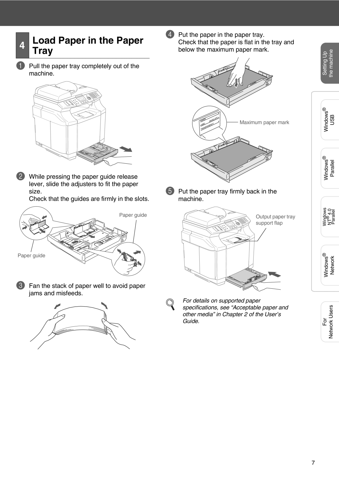 Microsoft SPC210SF setup guide LoadTray Paper in the Paper 