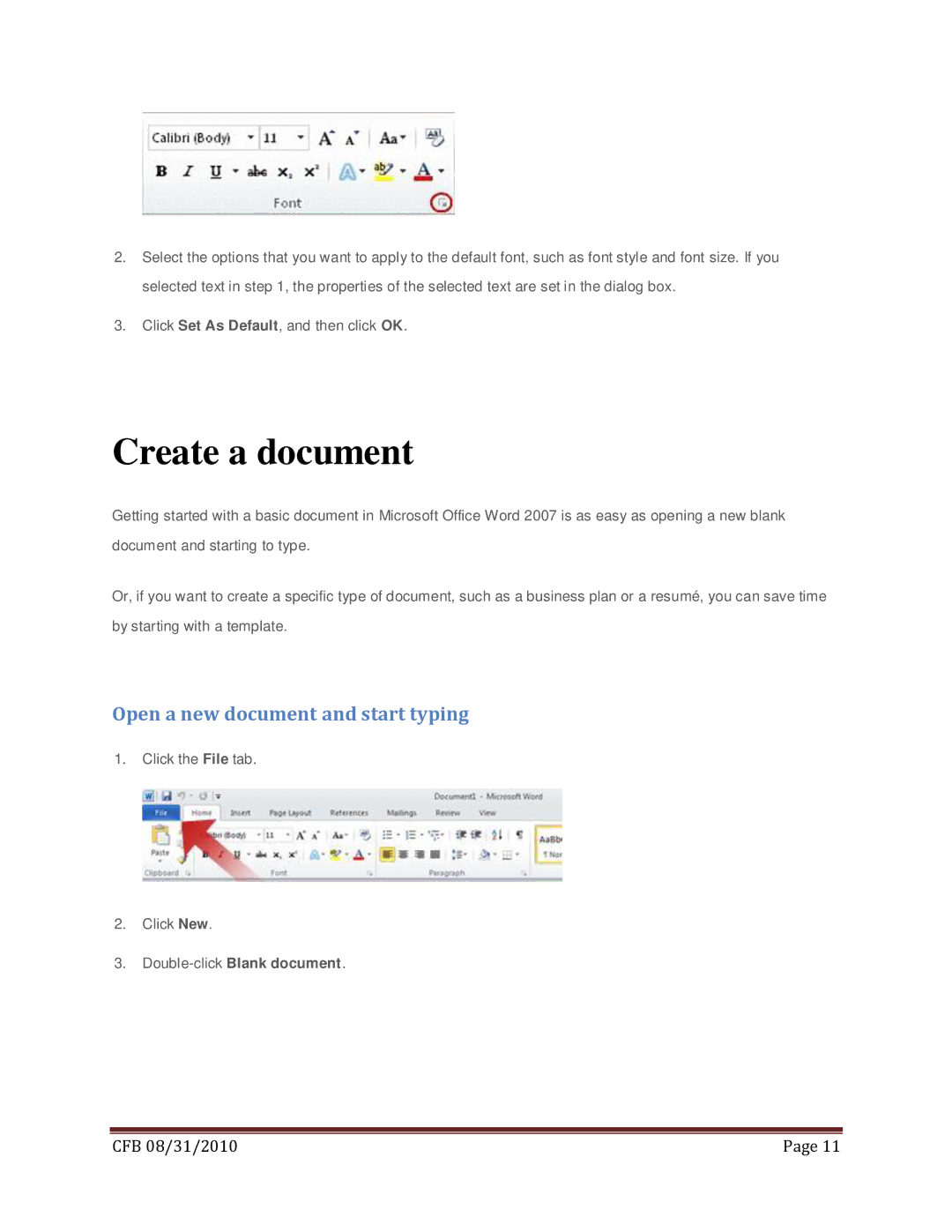 Microsoft 269-14834, T5D-00295, 79G-02020, 269-14457 manual Create a document, Open a new document and start typing 