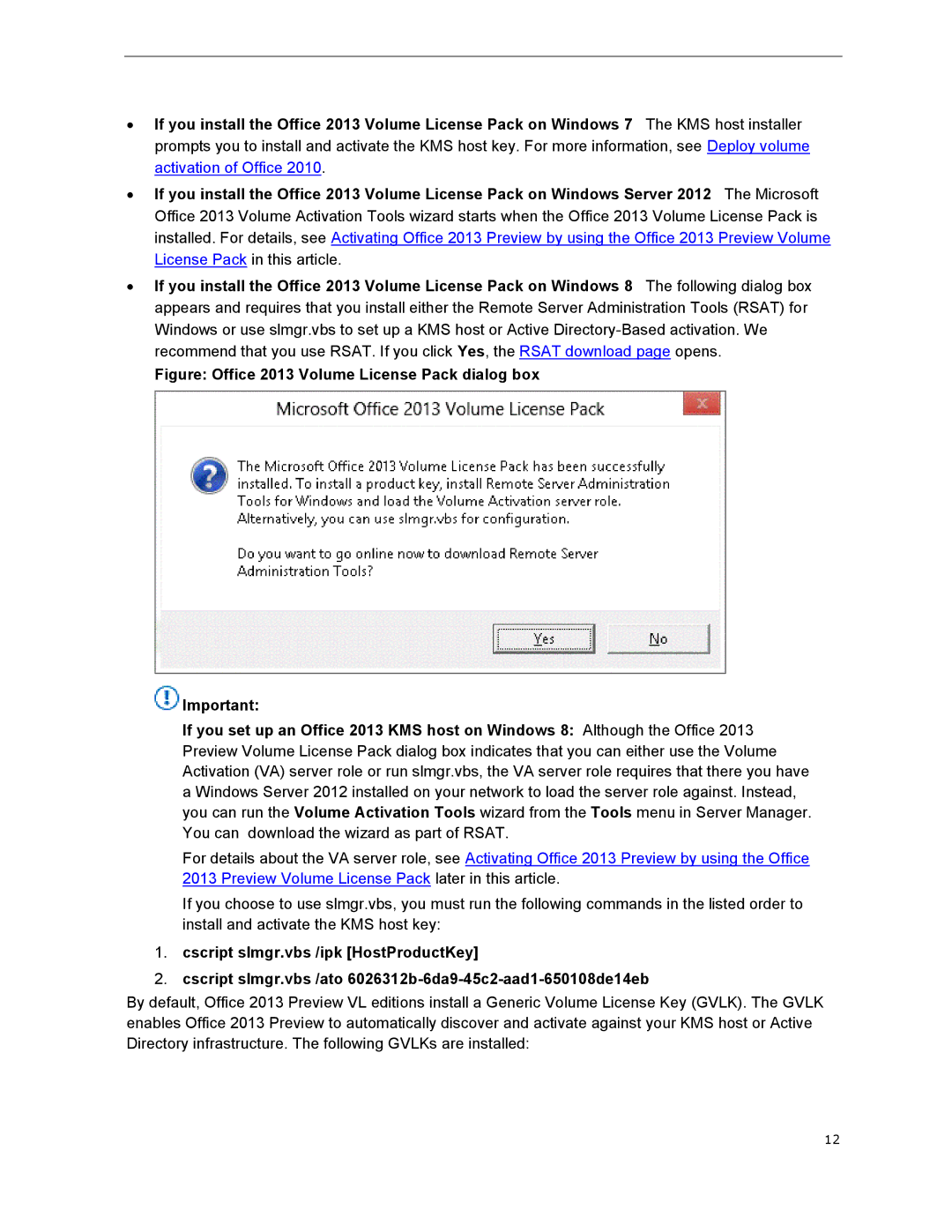 Microsoft 79G-03775, T5D01575 manual Figure Office 2013 Volume License Pack dialog box 