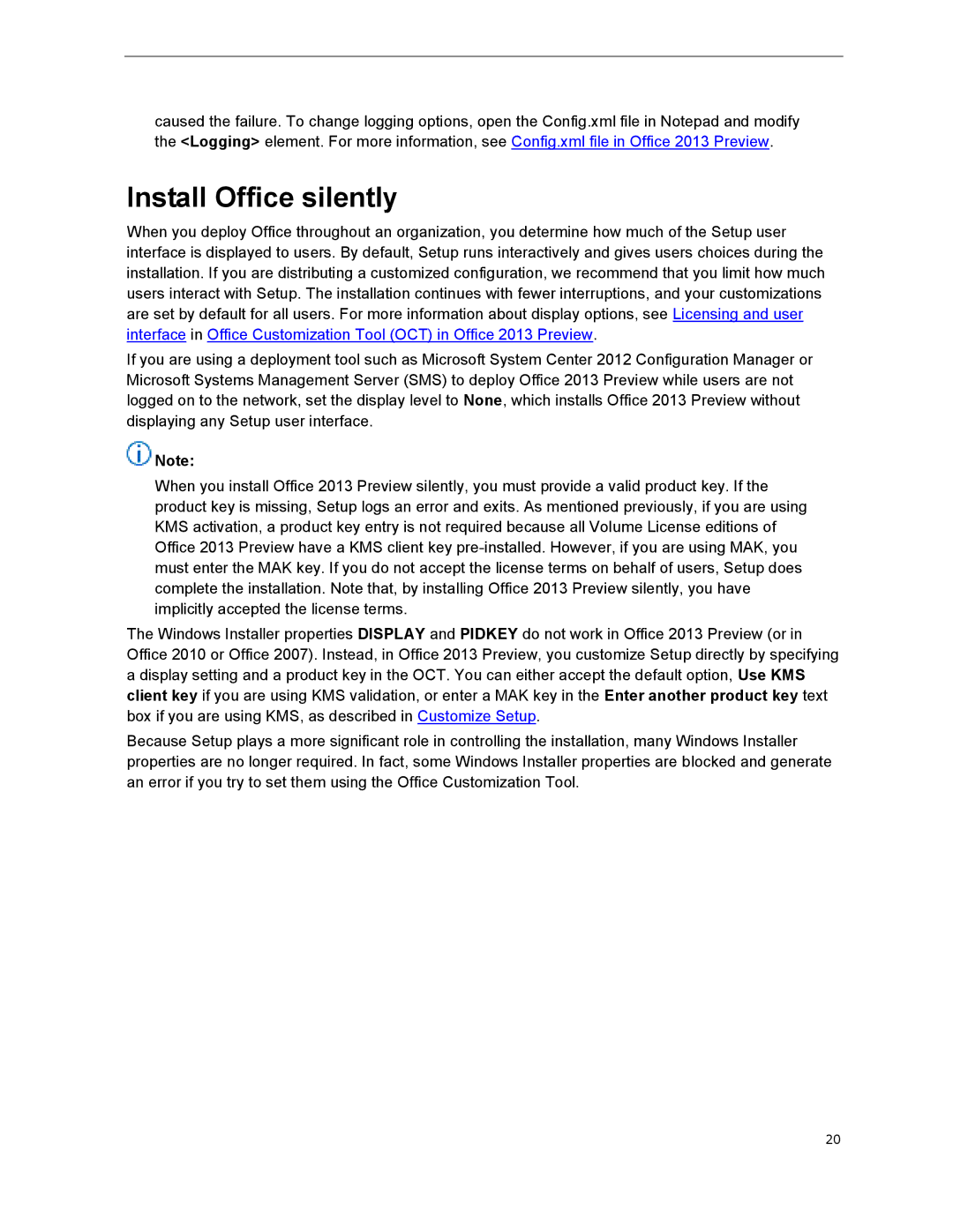 Microsoft 79G-03775, T5D01575 manual Install Office silently 