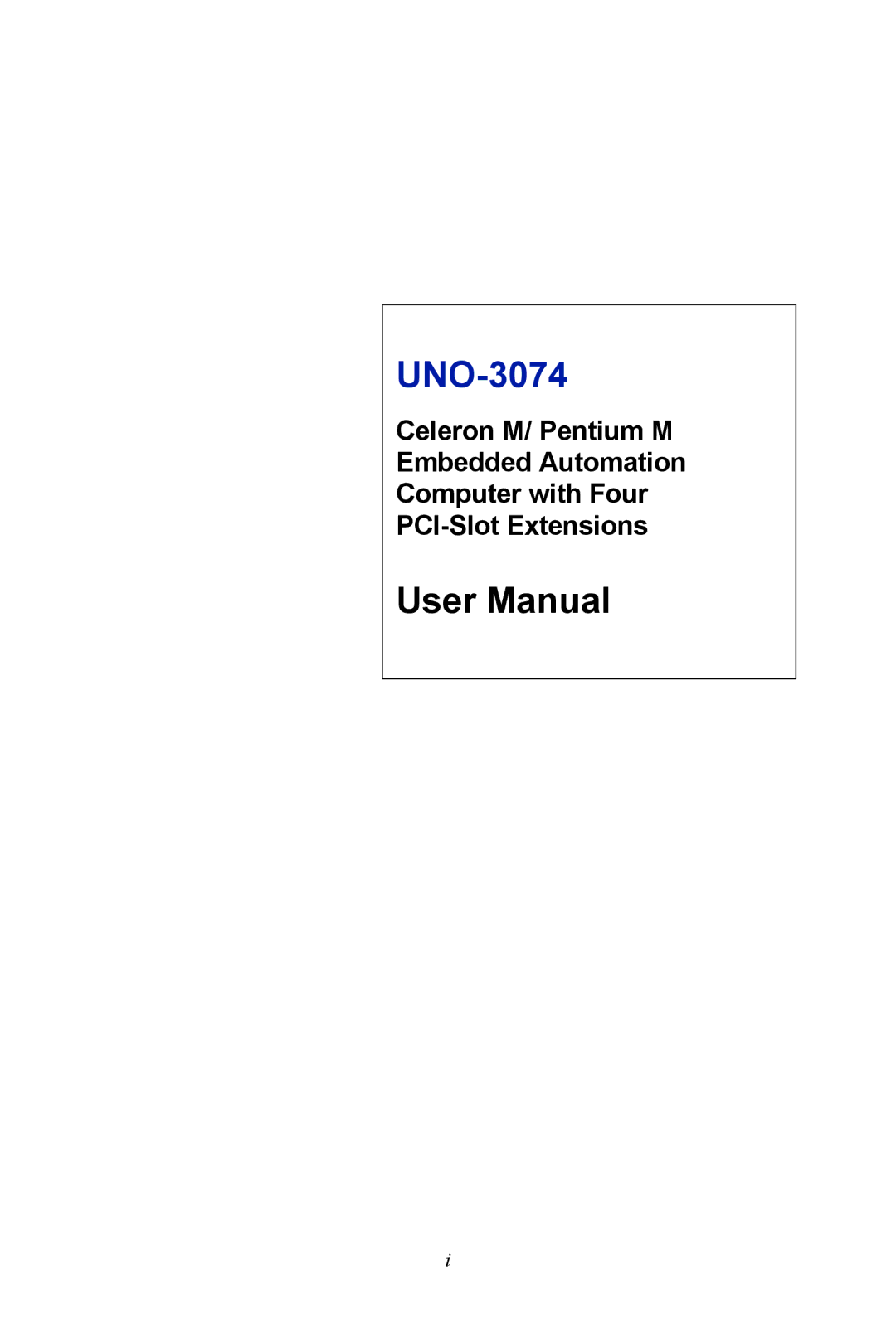 Microsoft UNO-3074 user manual 