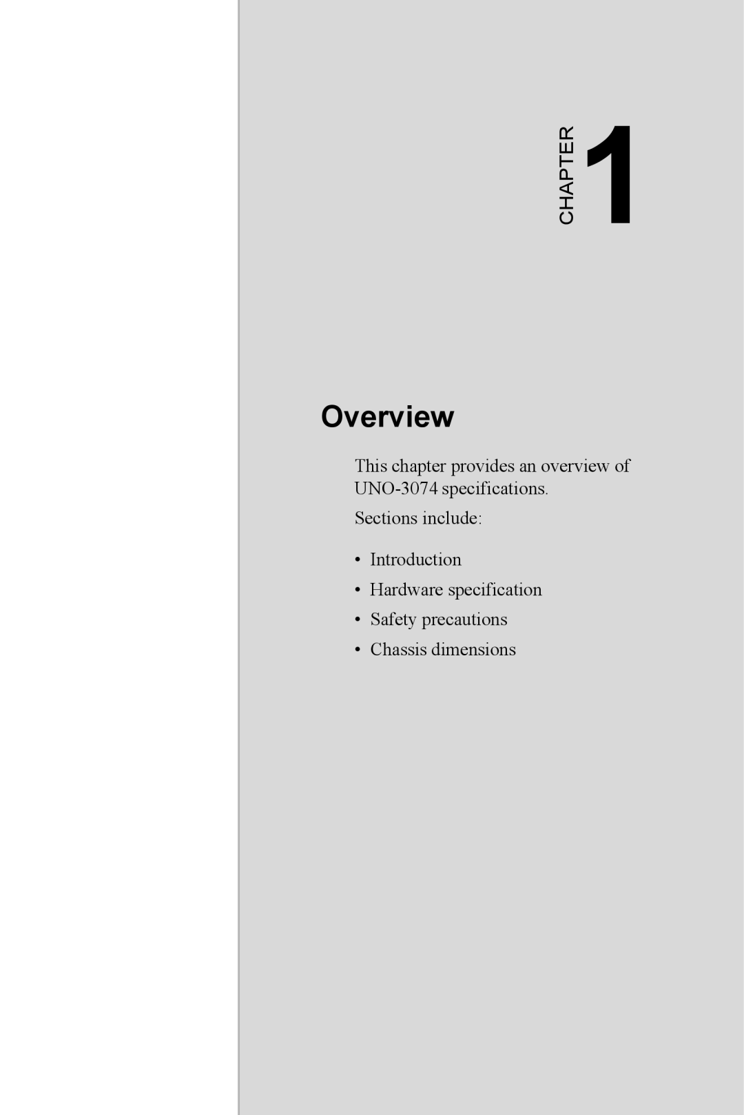 Microsoft UNO-3074 user manual Overview 