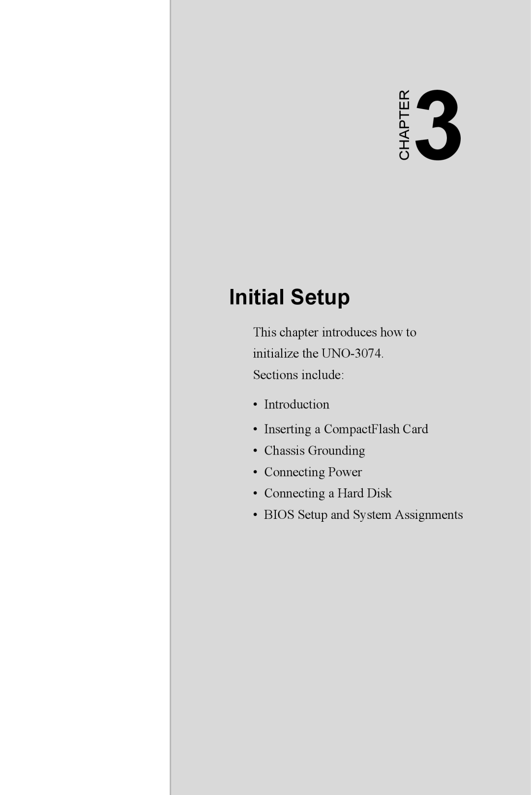 Microsoft UNO-3074 user manual Initial Setup 