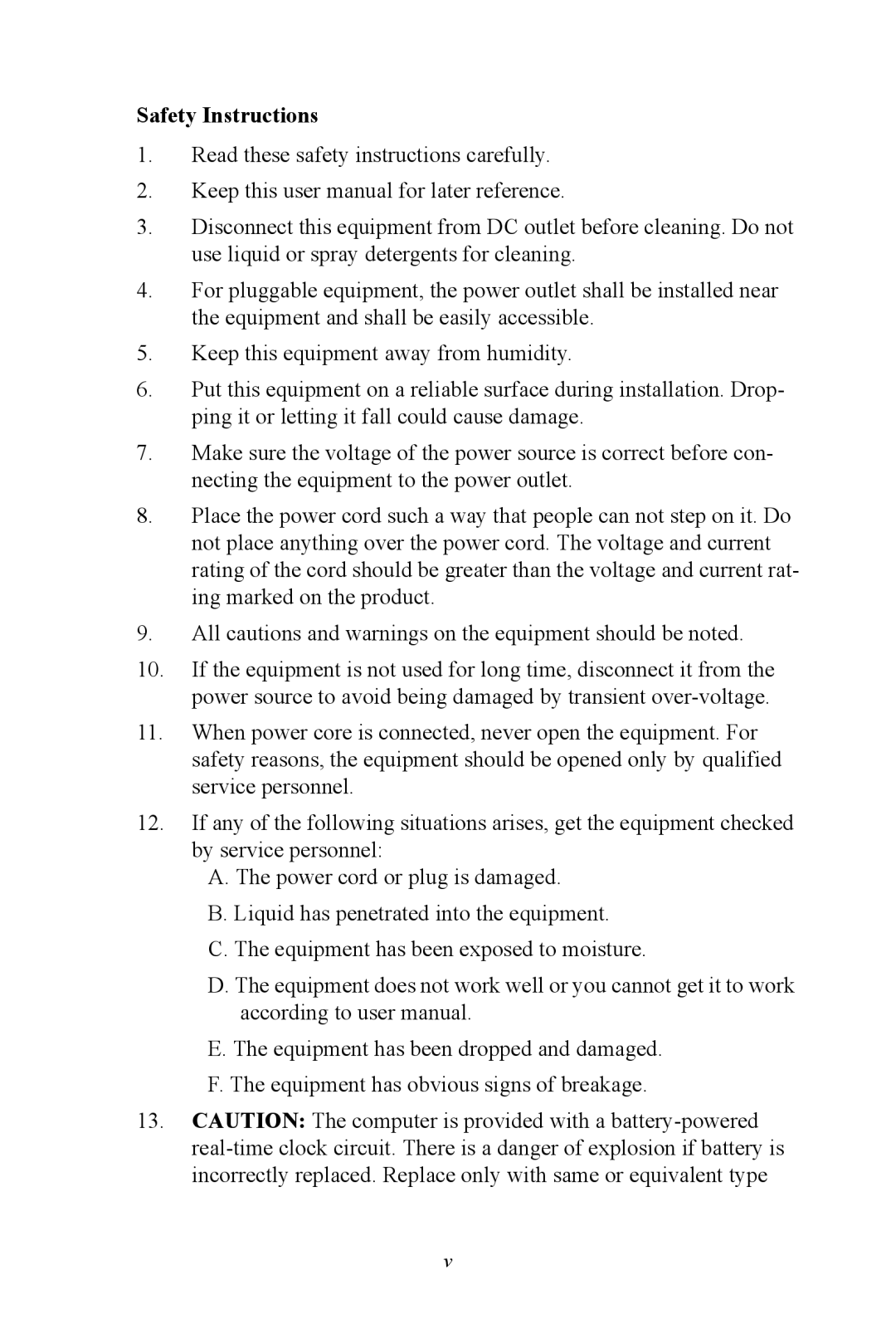 Microsoft UNO-3074 user manual Safety Instructions 