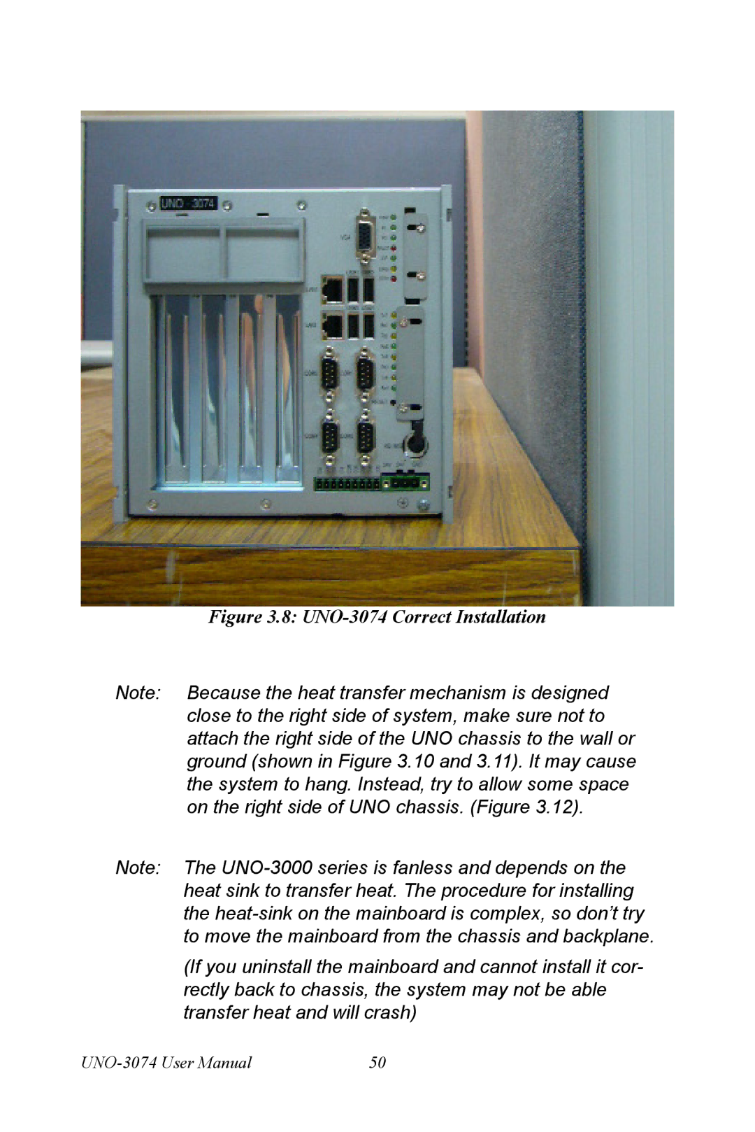 Microsoft user manual UNO-3074 Correct Installation 