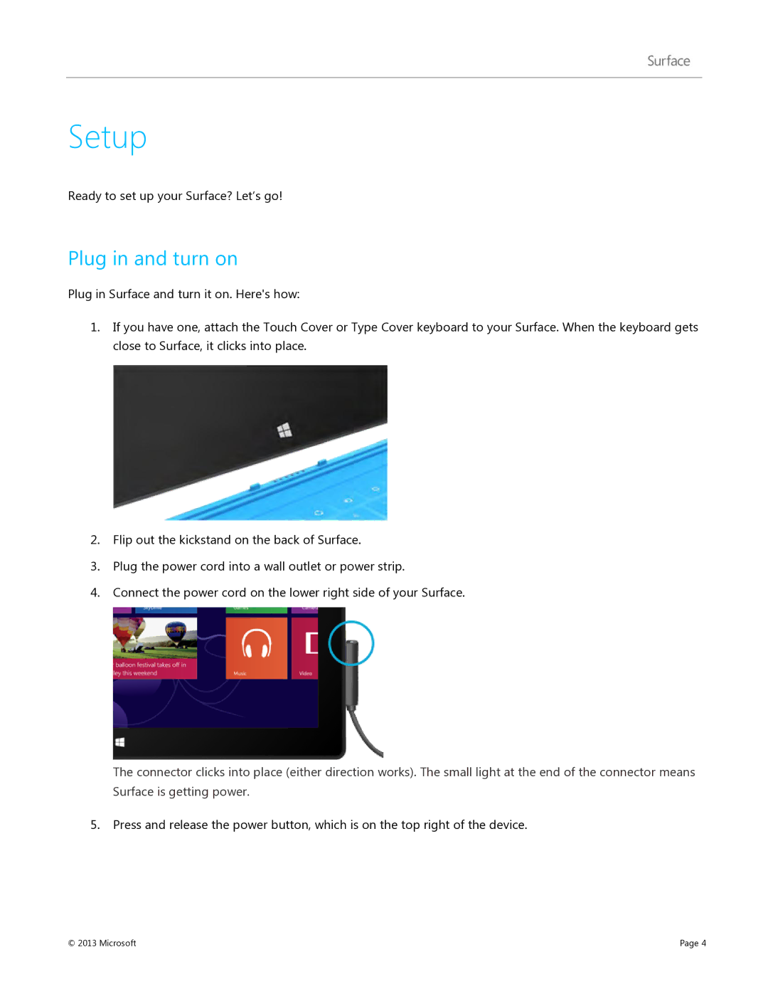 Microsoft 9HR-00001, V900, 7XR-00001, 9SR-00001 manual Setup, Plug in and turn on 