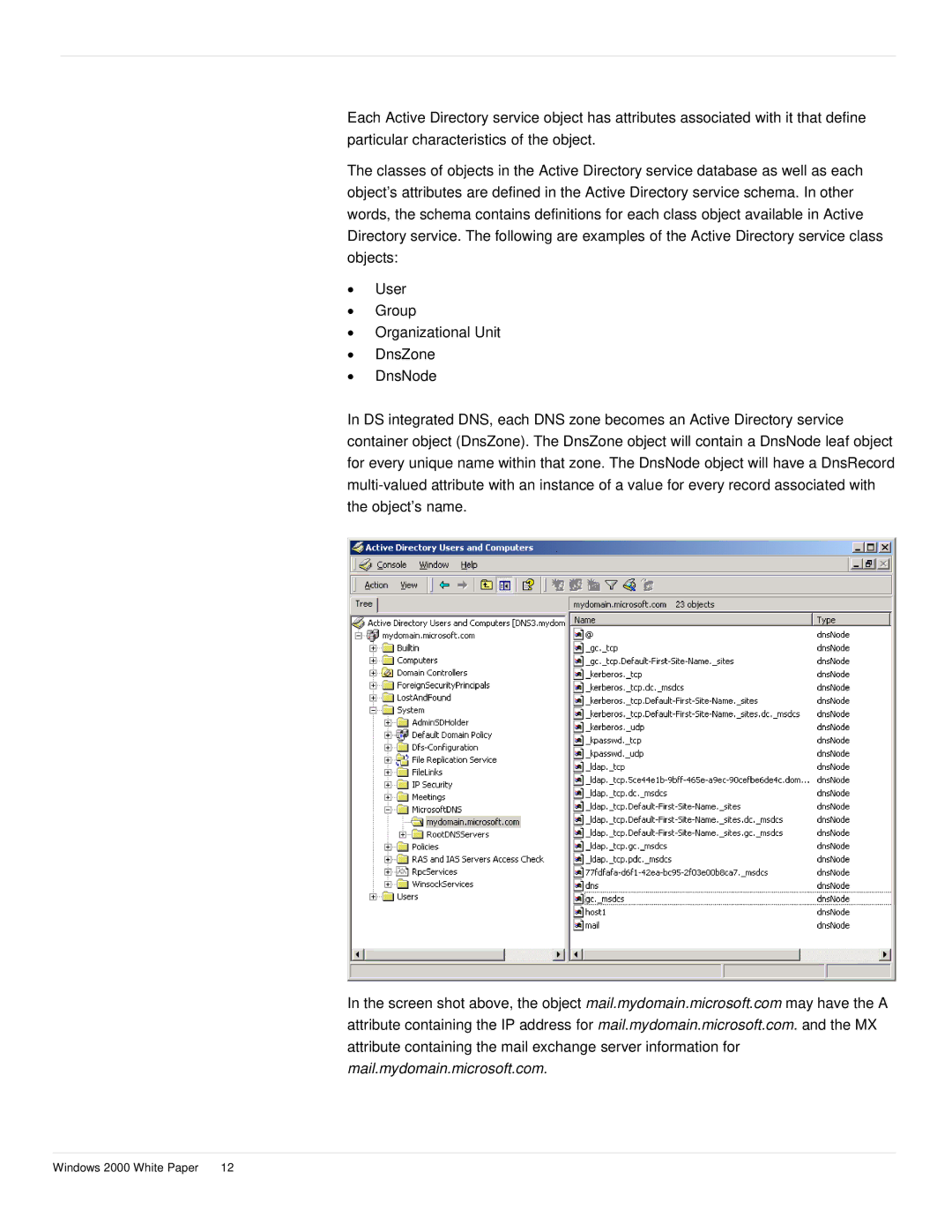 Microsoft windows 2000 DNS manual Windows 2000 White Paper 