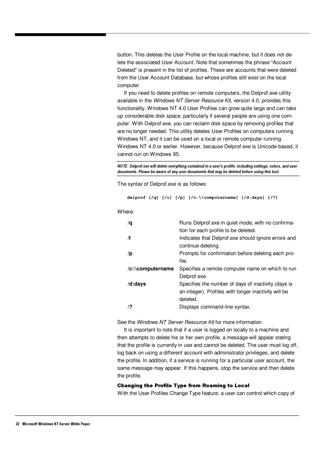 Microsoft Windows NT 4.0 manual computername, Ddays 