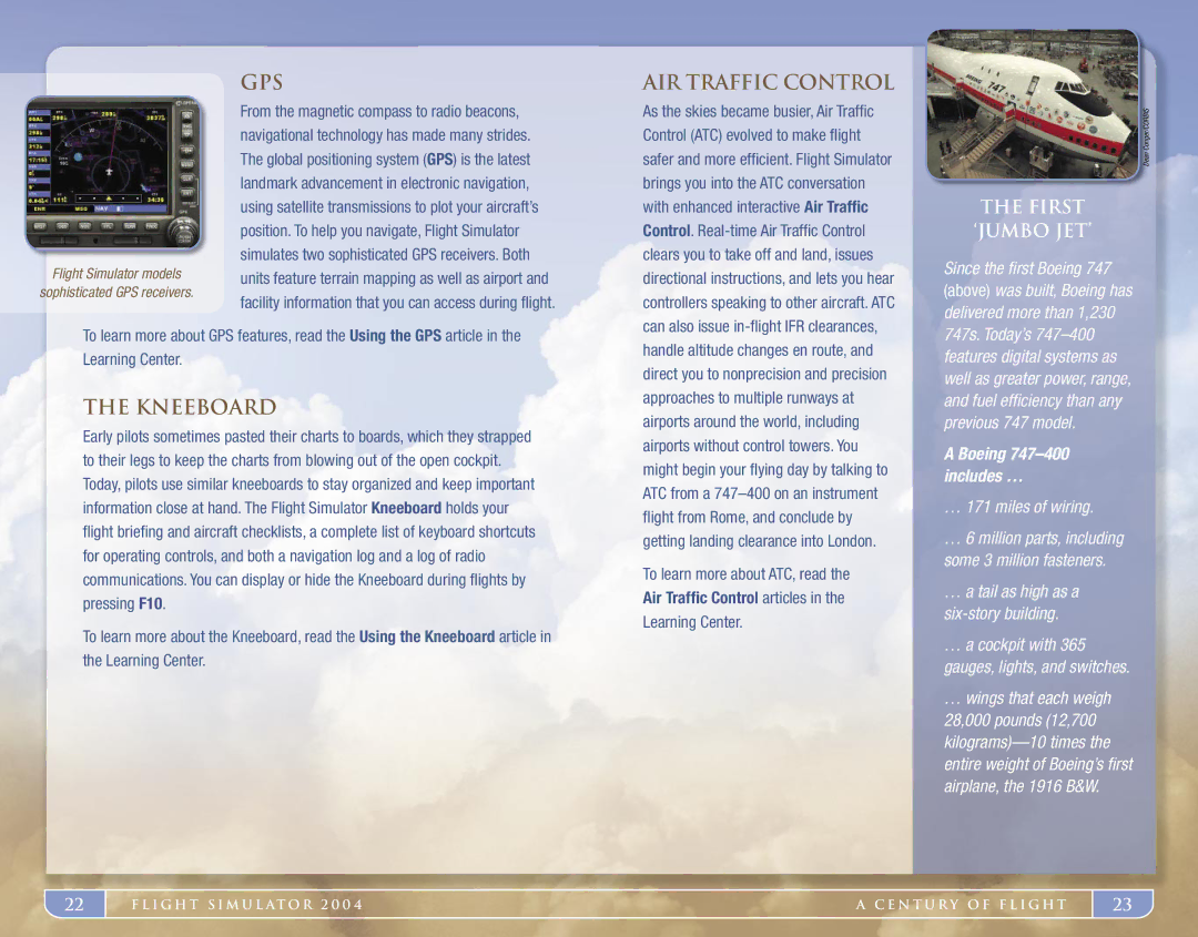 Microsoft X09-519450503 manual Air Traffic Control, Kneeboard, First ‘Jumbo Jet’ 