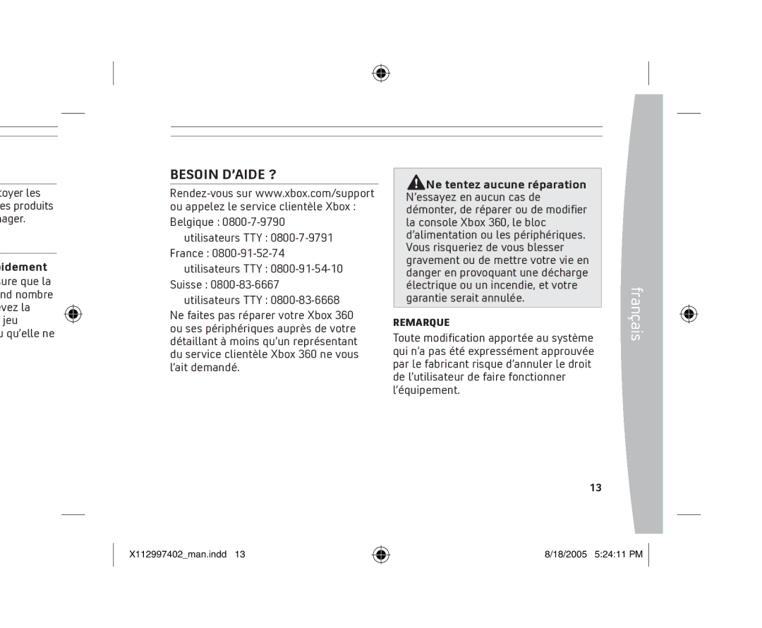 Microsoft X11-29974-02 Besoin D’AIDE ?, Idement, Sure que la nd nombre vez la jeu Qu’elle ne, Toyer les es produits ager 