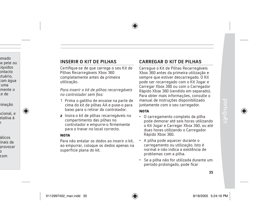 Microsoft X11-29974-02 manual Inserir O KIT DE Pilhas, Carregar O KIT DE Pilhas, Amado 