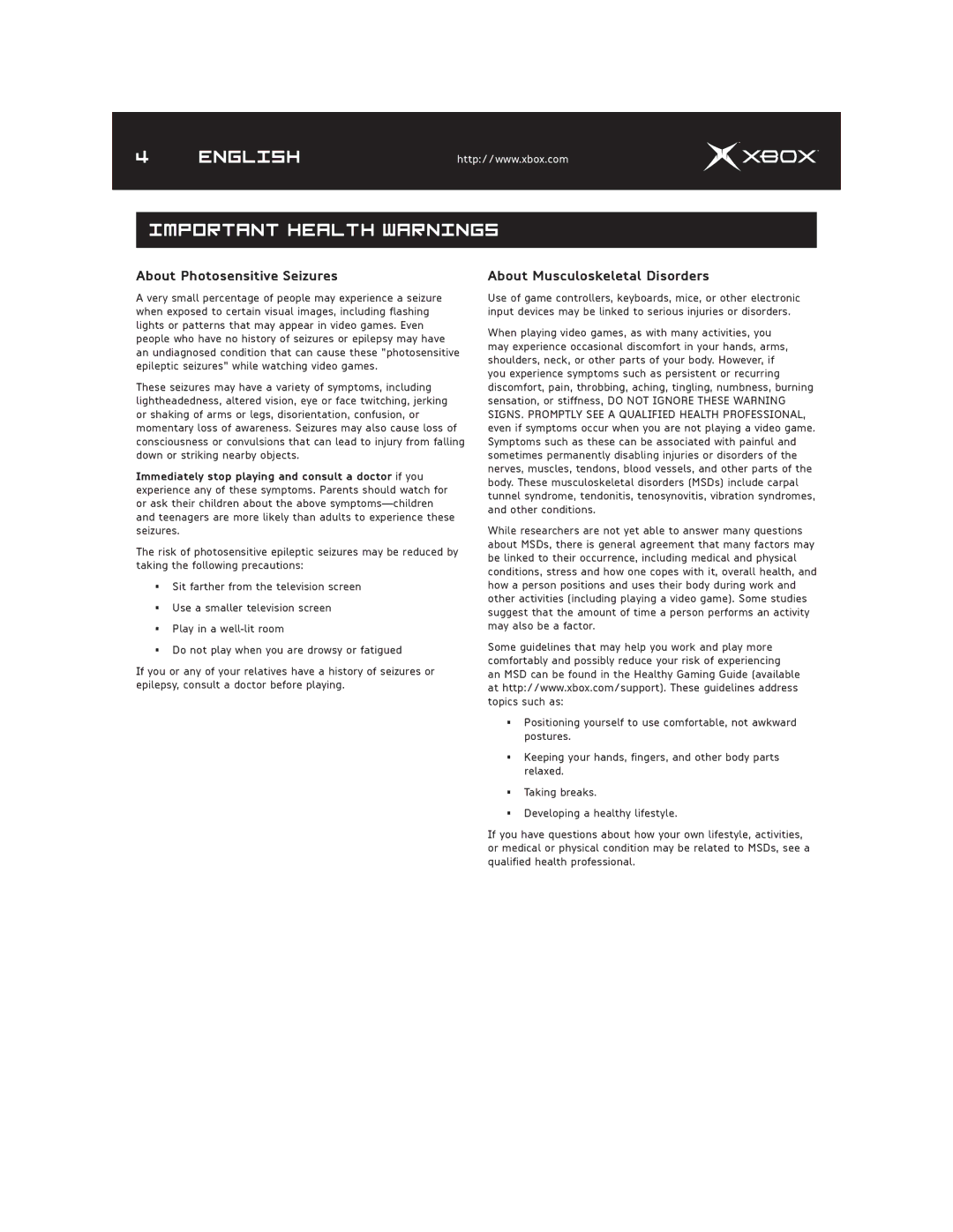 Microsoft XBOX manual BEDGI6CI=6AI=L6GCCH, 6WdjiEdidhZchikZHZojgZh, 6WdjiBjhXjadh`ZaZiVa9hdgYZgh 