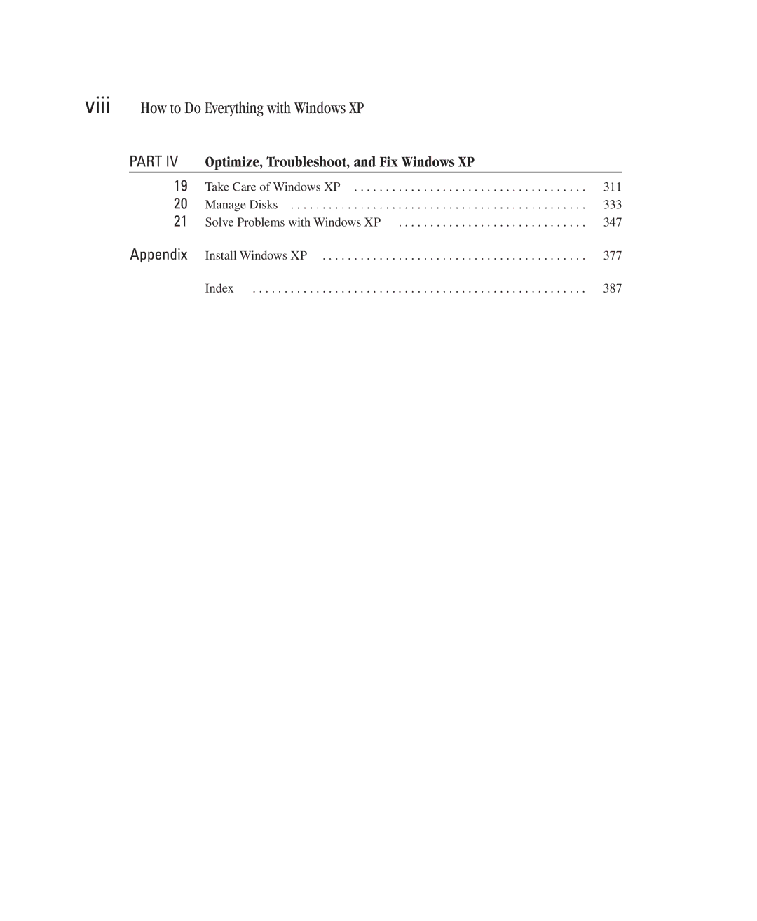 Microsoft Xp manual Viii, Appendix 