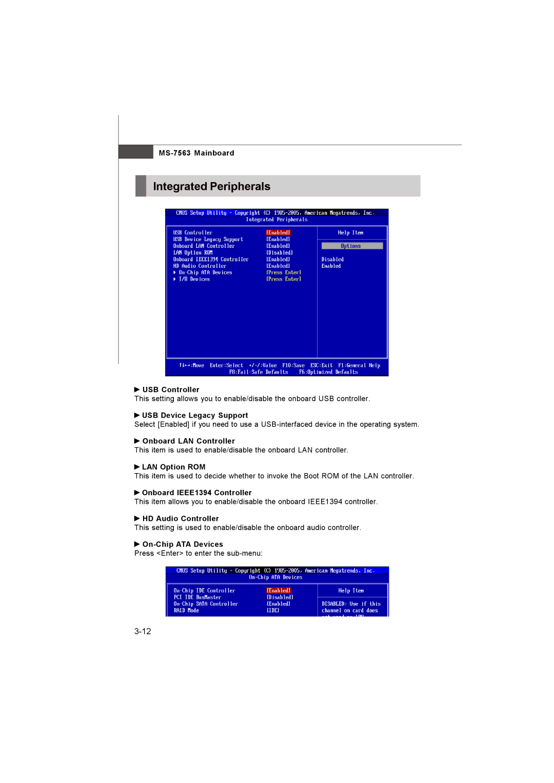 Microstar G41M manual Integrated Peripherals 